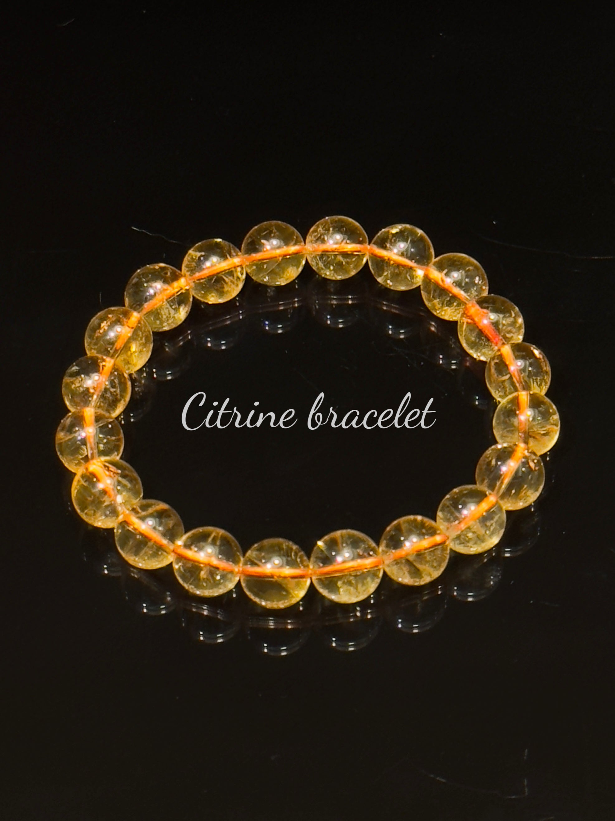 Citrine November Birthstone outlets Bracelet; Beaded Gemstone Bracelet