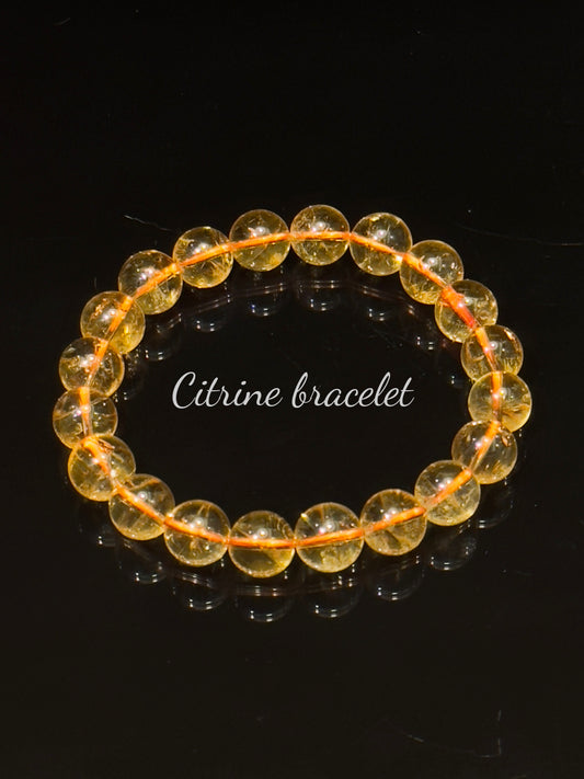 Citrine Bead Bracelet - November Birthstone